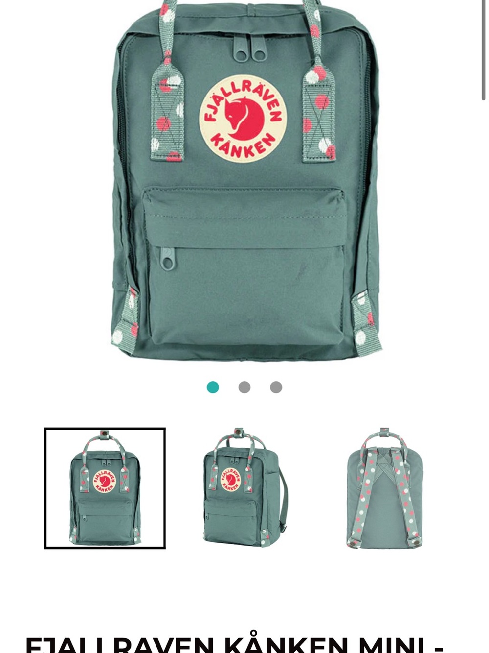 Fjalraven kanken mini frost green confetti pattern - Picture 3 of 4